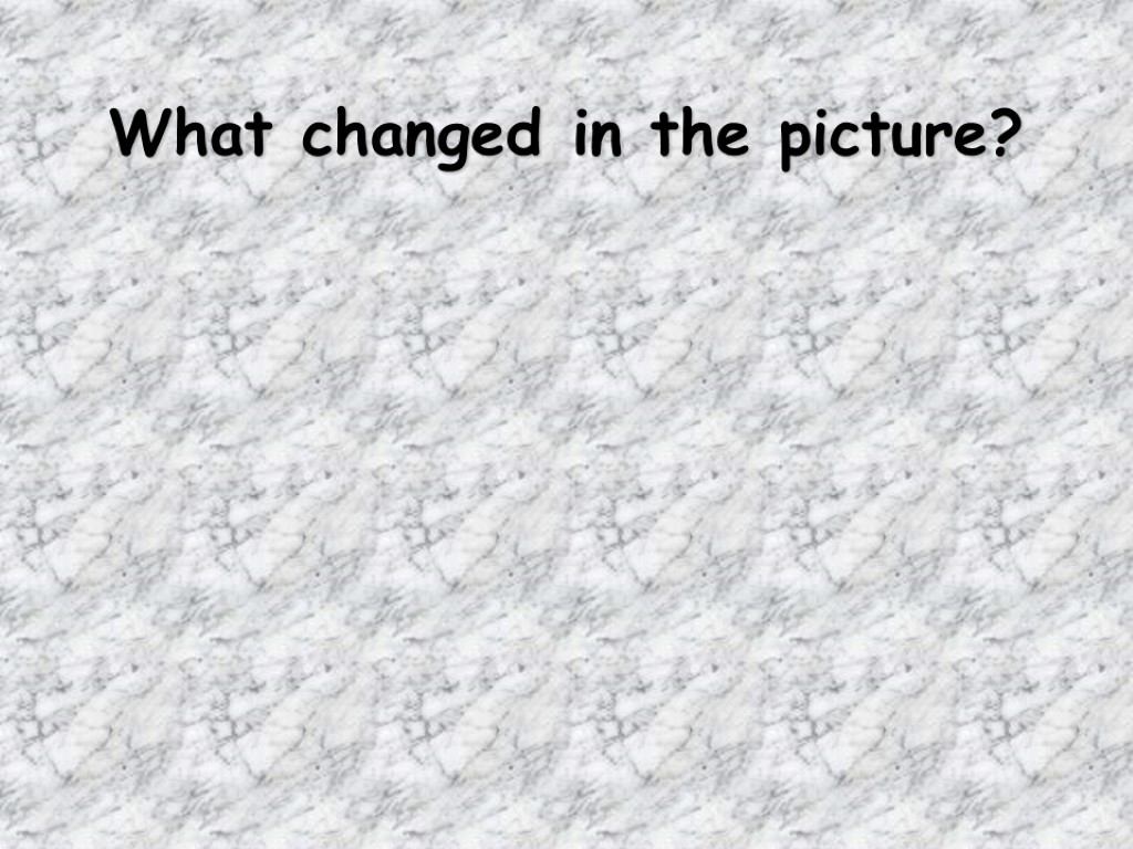 What changed in the picture?